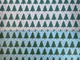 Christmas Trees on Blue Horizontal Print