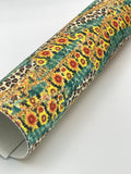Sunflower/Leopard Mashup Print