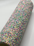 Pastel Multicolor with AB Glitter Crude Chunky Glitter
