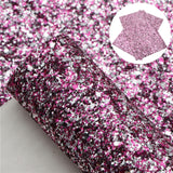 Fuchsia Pink Multi-Color Chunky Glitter & Sequins