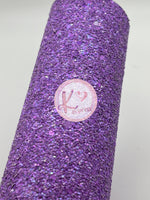 Light Purple Chunky Crude Glitter Faux Leather with Canvas Backing