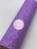 Light Purple Chunky Crude Glitter Faux Leather with Canvas Backing