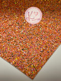 Orange Multi-Color Chunky Glitter & Sequins