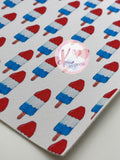 Bomb Pops Faux Leather Patriot Popsicles  Horizontal Print