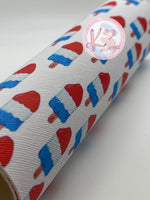 Bomb Pops Faux Leather Patriot Popsicles  Horizontal Print