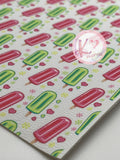 Popsicles Faux Leather Ice Cream  Horizontal Print