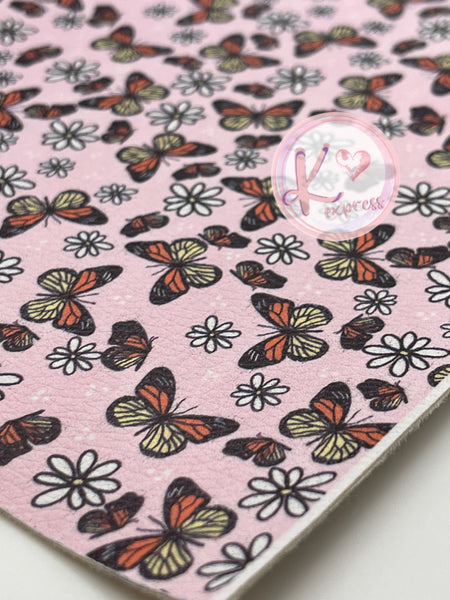 Monarch Butterflies Faux Leather