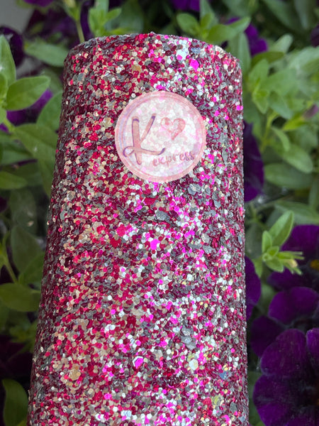 Fuchsia Pink Multi-Color Chunky Glitter & Sequins