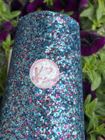 Light Blue  Multi-Color Chunky Glitter