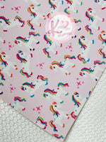 Rainbow Unicorns on Pink