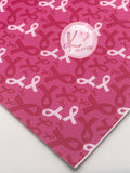 Pink Ribbon Breast Cancer Awareness Faux Leather