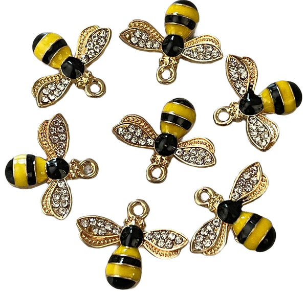 Alloy/Enamel Bee Charm
