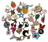 Enamel/Alloy Gold Charms ~ RANDOM 10 Piece Pack