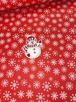 White Snowflakes on Red