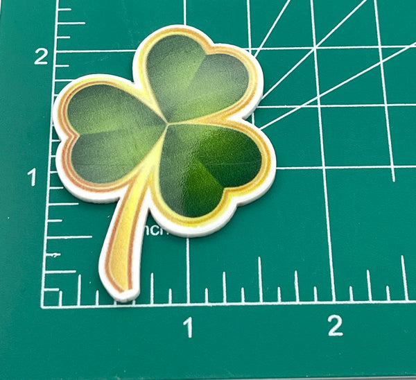 Shamrock with Gold Resin