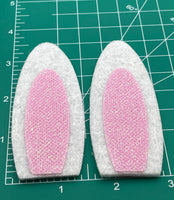 Pair of Big Bunny Ears Felt Embellishments ~ 3 Color Options