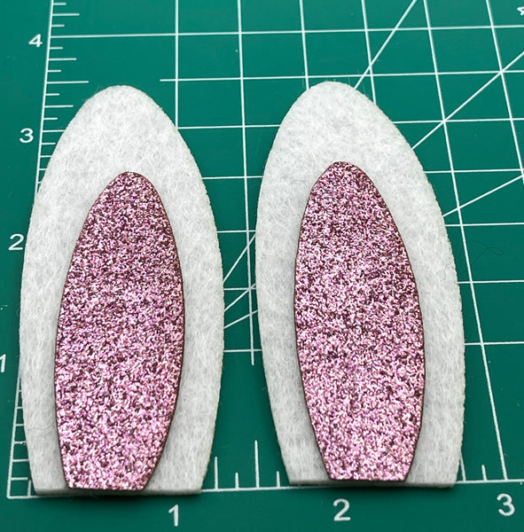 Pair of Big Bunny Ears Felt Embellishments ~ 3 Color Options