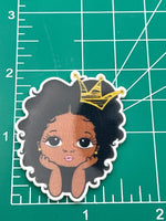 Black Princess with Gold Crown Resin