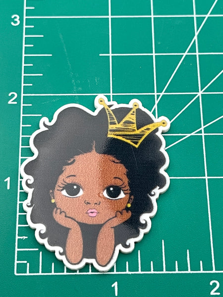 Black Princess with Gold Crown Resin