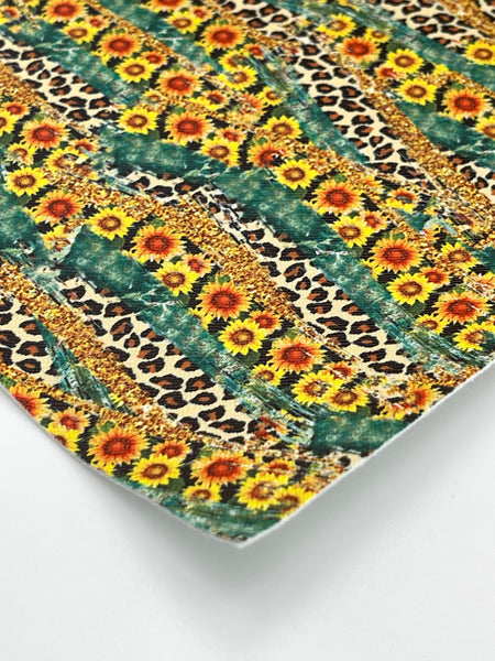 Sunflower/Leopard Mashup Print