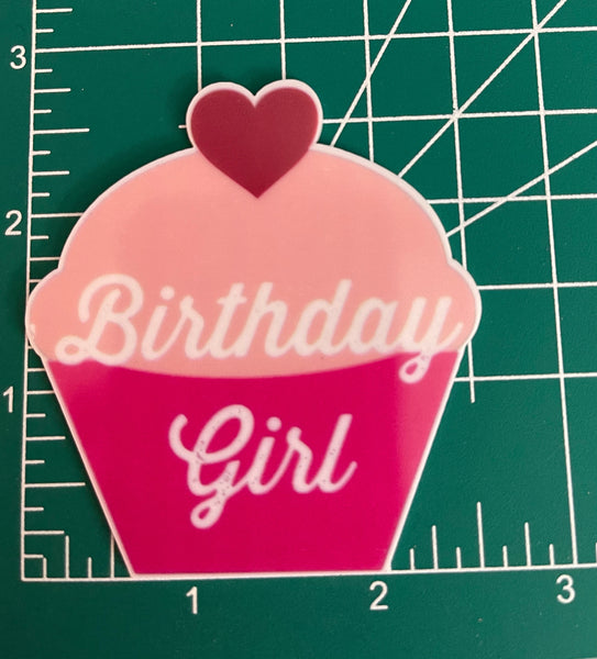 Birthday Girl Cupcake Resin