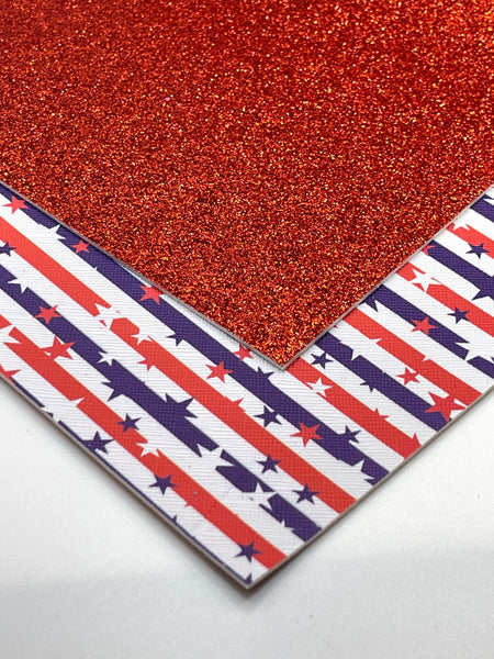 Patriotic Stripes/Red Fine Glitter Double Sided – Kexpress Supplies