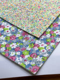 Pink Flowers/Multi-Color Chunky Glitter Double Sided