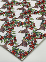 Birds & Berries Horizontal Pattern