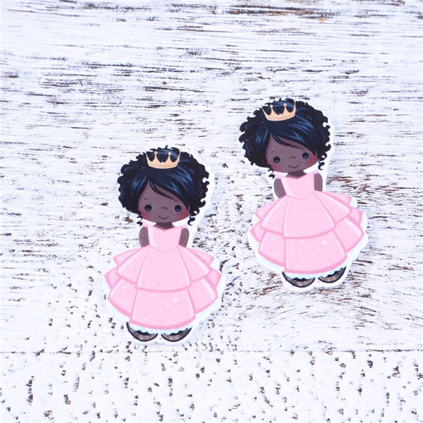 African American Princess in Pink Resin