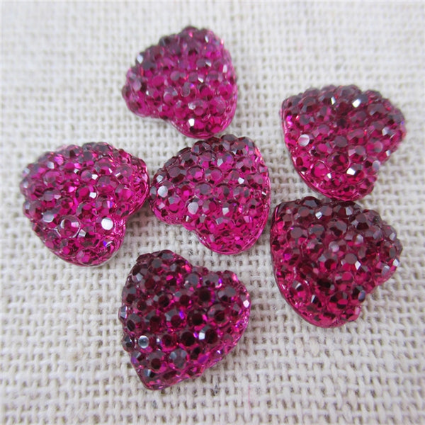 Mini Amaranth Heart Embellishments