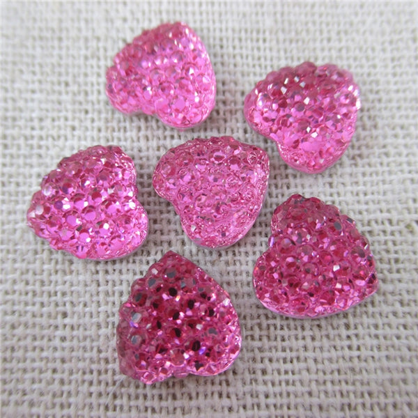 Mini Pink Heart Embellishments