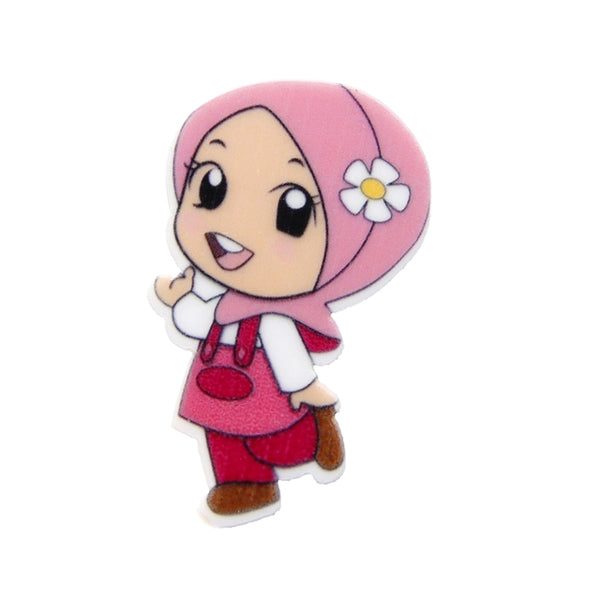 Muslim Girl with Pink Hijab Resin