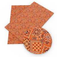 Orange Bandana Print