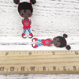 African American Patriotic Girl Resin