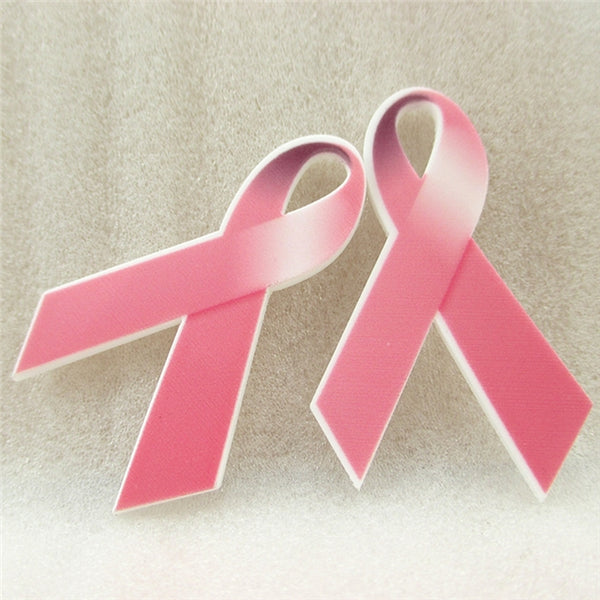 Breast Cancer Pink Ribbon Resin