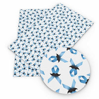 Light Blue with Mustache Prostate Cancer Ribbon