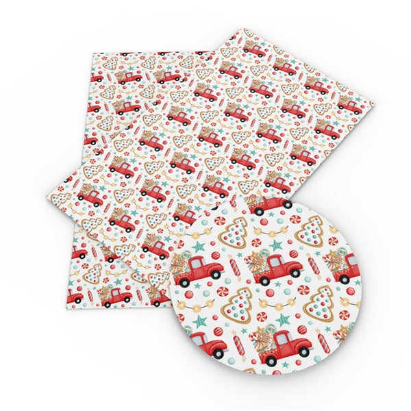 Red Truck with Christmas Candies & Cookies Horizontal Print