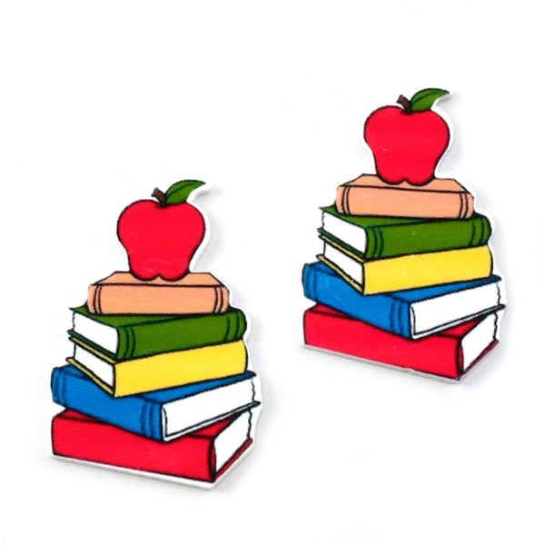 School Books with Apple Resin
