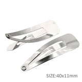 Silver Snap Clips with Square Bottom Approx 1.5"