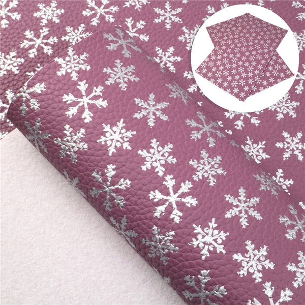 Silver Snowflakes on Purple