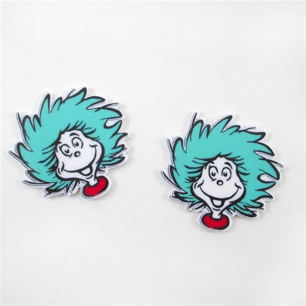 Dr. Seuss Thing 1 & Thing 2 Heads Resin