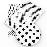 White with Black Polka Dots