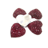 Deep Red/Wine Heart Embellishment