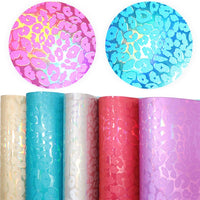 Holographic Leopard Set of 5 (Light Gold, Light Blue, Silver, Red & Light Purple)