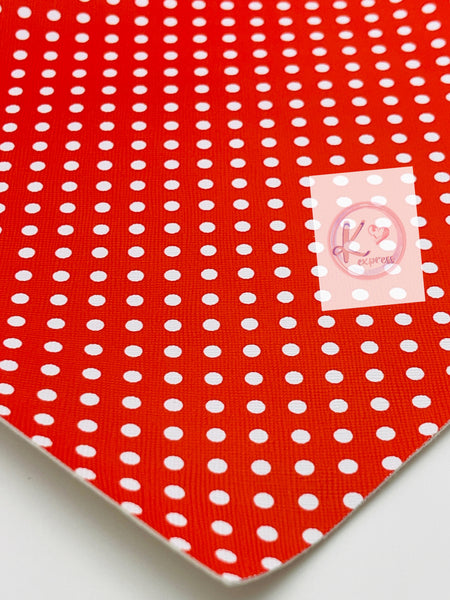 Red with White Polka Dots