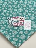 Snowflakes on Turquoise Background