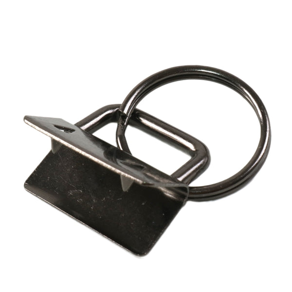 1" Gun Black Key Fob Tail Clip Hardware