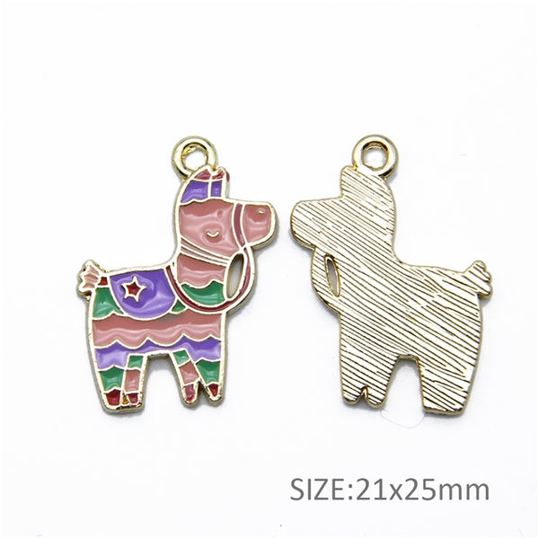 Alloy Llama Charm