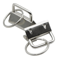 1" Silver Key Fob Tail Clip Hardware