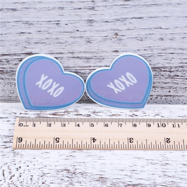 XOXO Conversation Heart Purple Resin